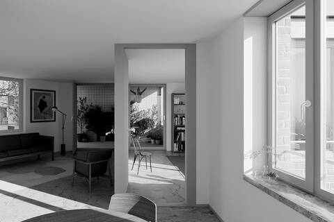 Die Wohnzimmer profitieren von einer zweiseitigen Belichtung - Visualisierung: Studio Blomen